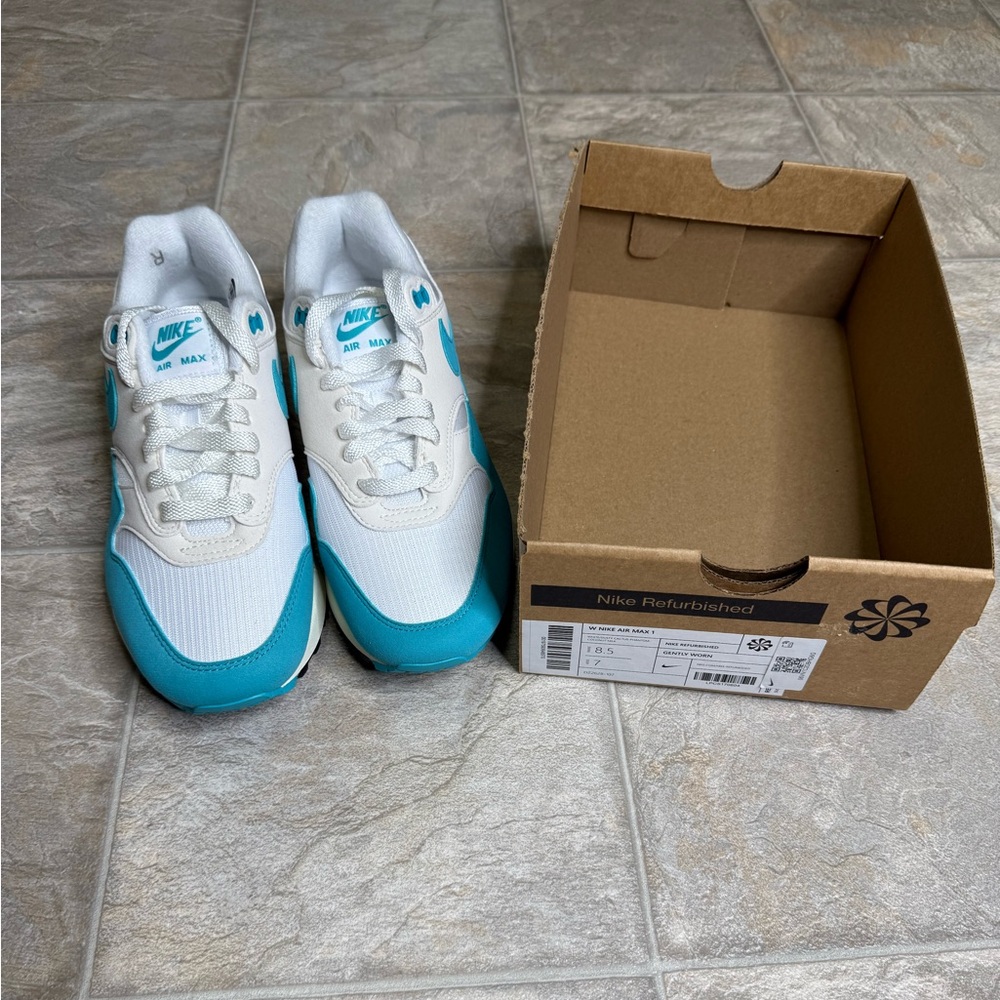 Nike Air Max 1 Dusty Cactus Women’s Shoe Size 8.5 Blue DZ2628-107 Preowned